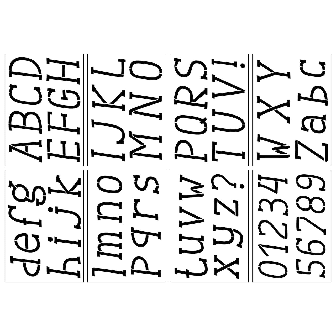 3" Italic Serif Alphabet Stencils by Craft Smart®